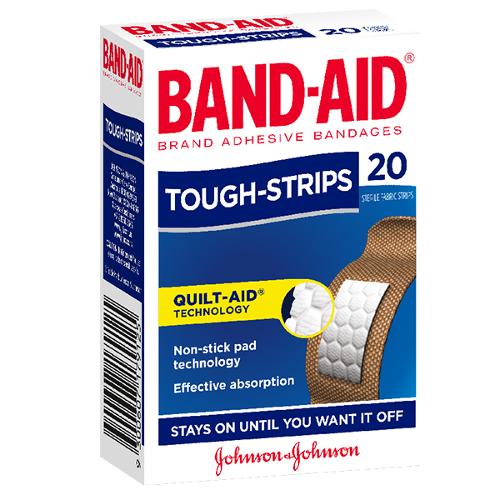 J&J Band Aid Tough Strips Regular 6x20s