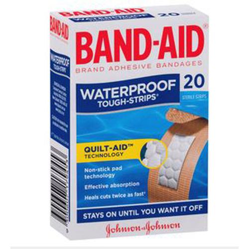 J&J Band Aid Tough Strips Waterproof 6x20s